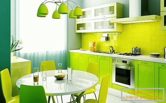 Ярки цветови акценти в дизайна на кухнята