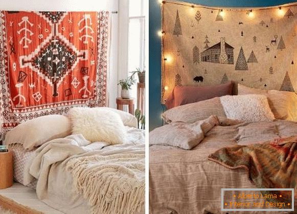 Есенният декор на интериора с ръцете ви - спалня с фотографии