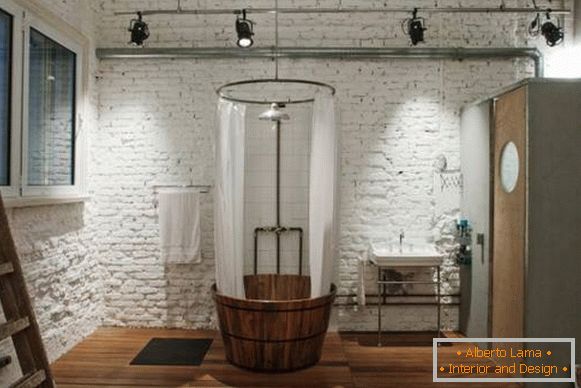 Как да изберем осветителни тела в банята в банята - снимка