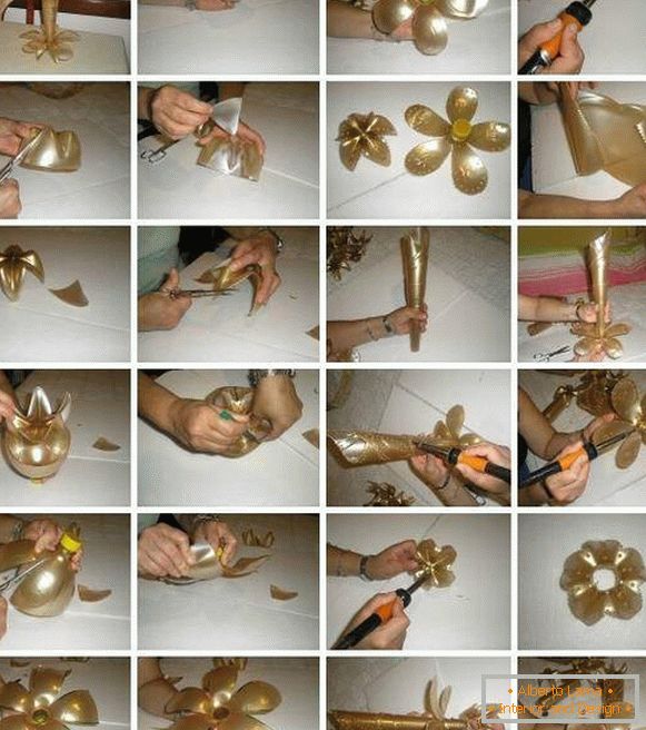 Инструкции как да направите ваза от пластмасова бутилка със собствените си ръце