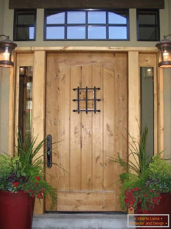 красиви дървени входни врати, снимка 38