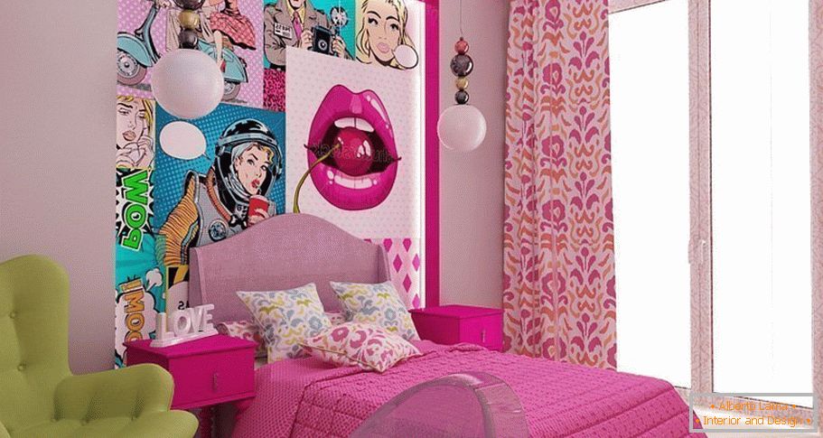Спалнята в стиле поп-арт