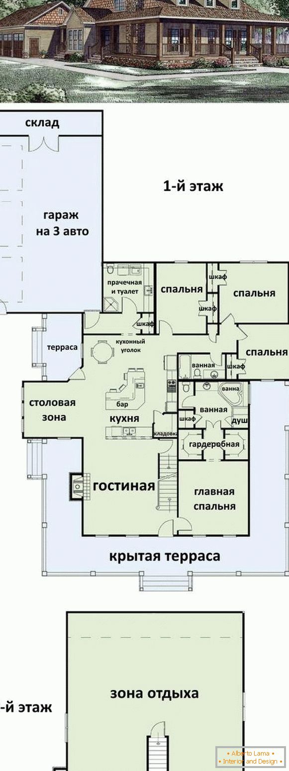 Разпределение и снимки на втория етаж в частна къща