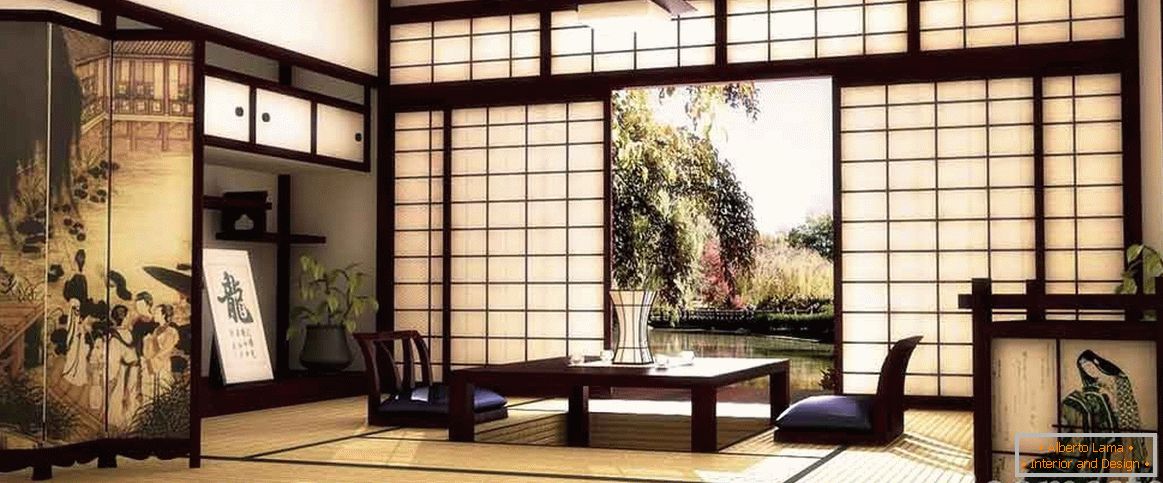 Японски стил във вътрешността на къщата и апартамента