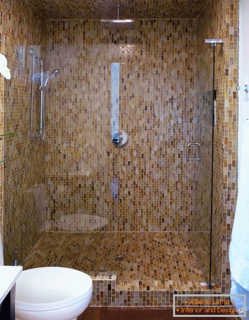 Мозайка по стените в банята